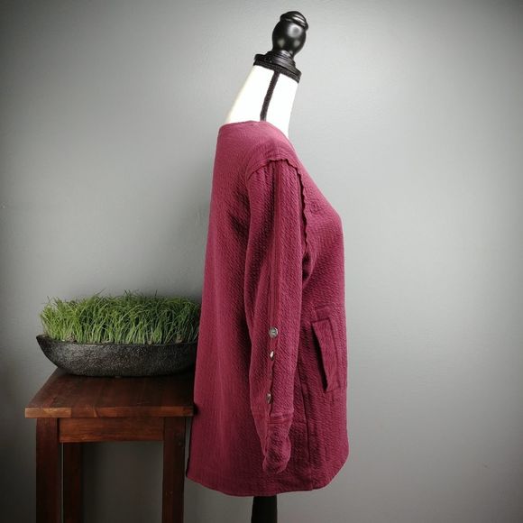 Neon Buddha Maroon Long Sleeved Sweatshirt - Picture 5 of 7